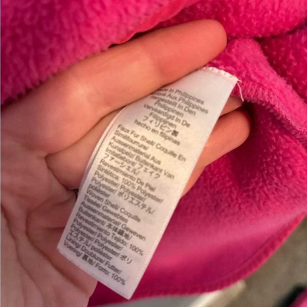 J. Crew Hot Pink Snap Quilted Pullover